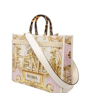 Fendace/ Fendi/ Versace Medium Medusa Sunshine Crossbody Tote Bag
